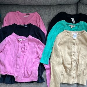 Set of 6 Girls Cardigans, Size 6